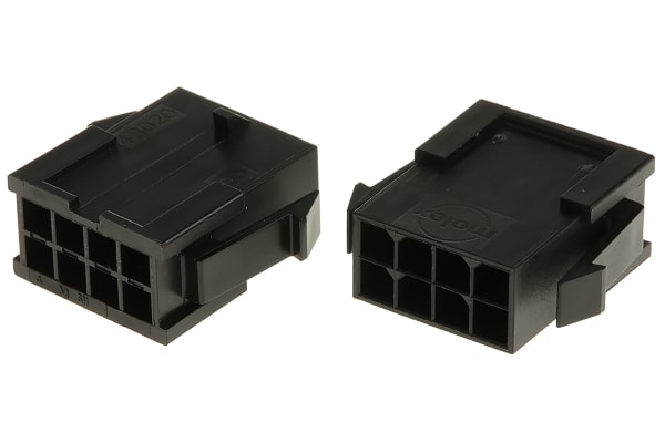 Product image for 8 way dual row panel mount plug,5A 3mm