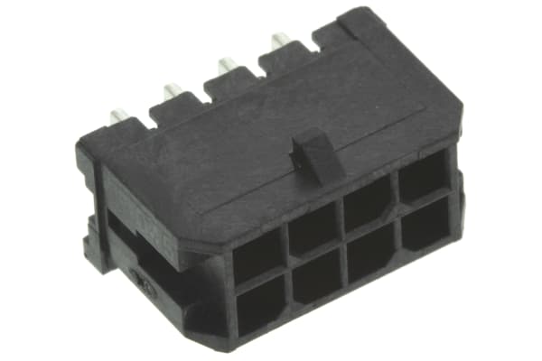 Product image for 8 way 2 row right angle header,3mm pitch