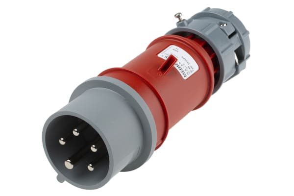 Product image for RED 3PN+E IP44 POWER TOP PLUG,16A 400V