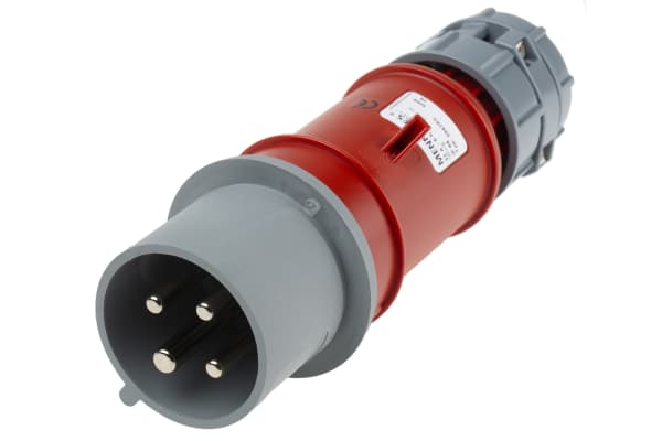 Product image for RED 3P+E IP44 POWER TOP PLUG,32A 400V