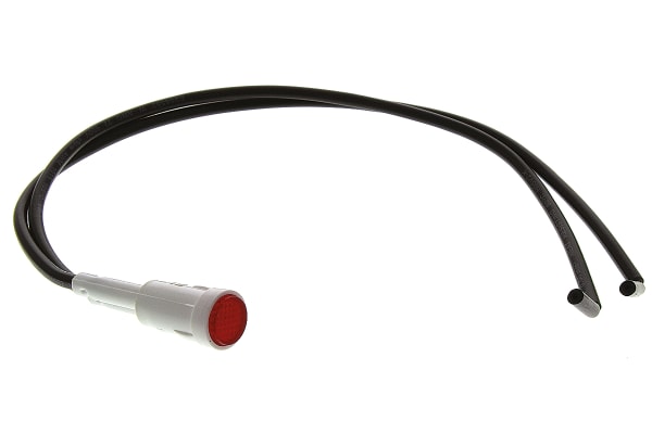 Product image for 8MM RED NEON PANEL INDICATOR,230VAC