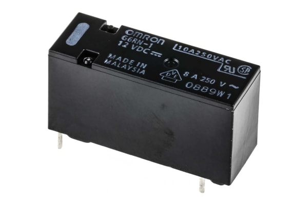 Product image for SPDT PCB POWER RELAY,8A 12VDC COIL