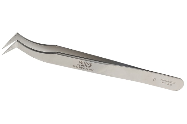 Product image for Precision hooked fine tweezers,VEN No.6