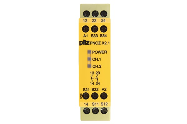 Product image for Pilz 24 V ac/dc Safety Relay -  Dual Channel With 2 Safety Contacts PNOZ X Range Compatible With Safety Switch/Interlock