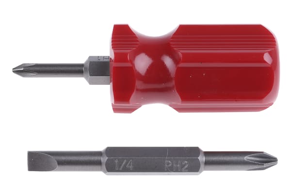 Product image for 2 ended reversible stubby screwdriver