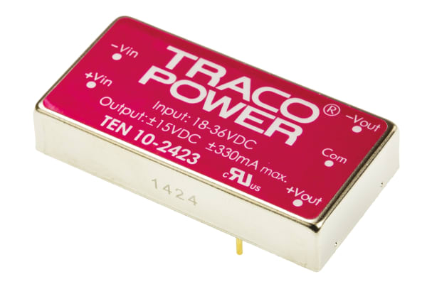 Product image for TEN102423 regulated DC-DC,+/-15V 10W