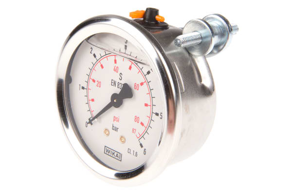 Product image for PRESSURE GAUGE,63MM DIA 0-6 BAR