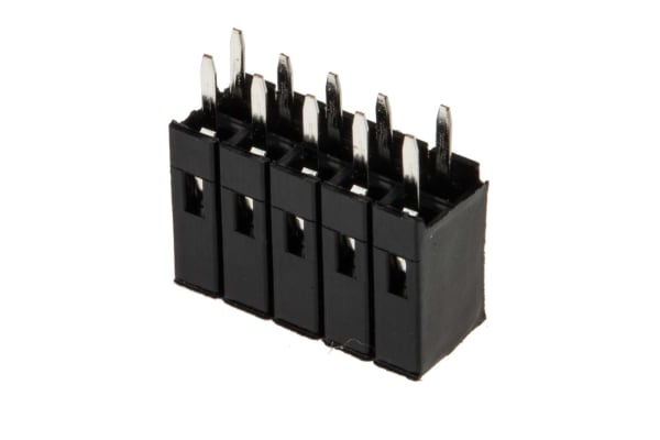 Product image for 5 way 2 row top entry socket,0.1in pitch