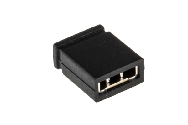 Product image for Black 2 way closed shorting link,2.54mm