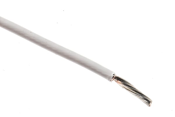 Product image for White high temp flexlite wire,1.50sq.mm