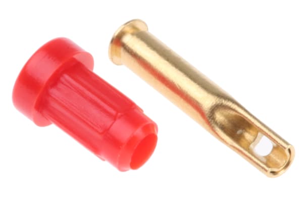 Product image for Red push in socket,1mm