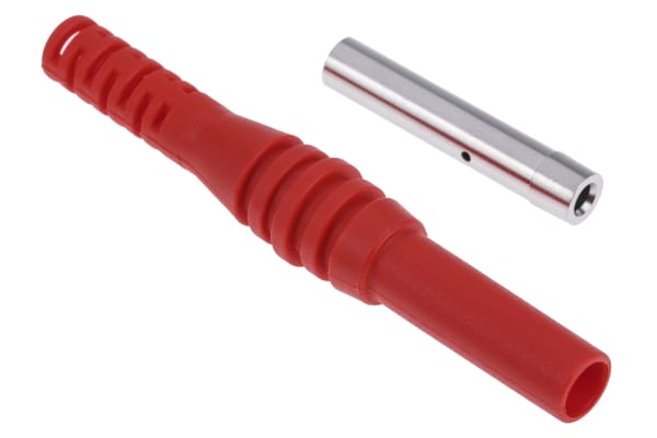 Product image for Red shrouded cable socket,4mm