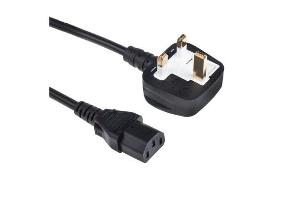 Product image for Power Cord C13 to UK BS1363 3m