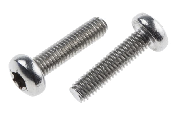 Product image for A2 s/steel 6 lobe pan head screw,M6x25mm