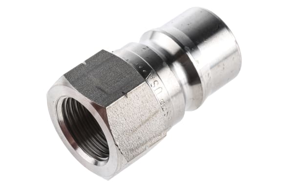 Product image for 1/2in BSPP quick action s/steel nipple