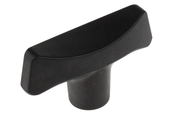 Product image for Black plastic female tee handle grip,M8