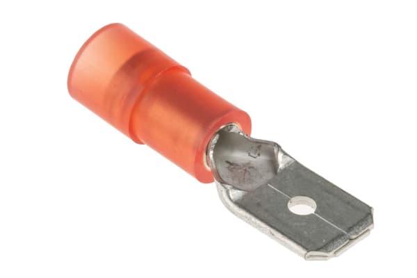 Product image for Red insul male receptacle,6.3Wx0.8Tmm