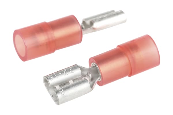 Product image for Red RS female receptacle,4.8Wx0.8Tmm