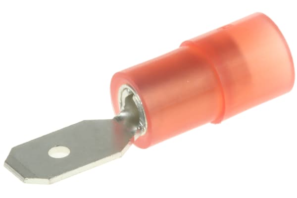 Product image for Red insul male receptacle,4.8Wx0.5Tmm