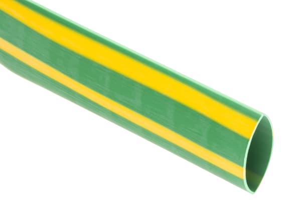 Product image for Yellow/green flame retardant tube,9.5mm