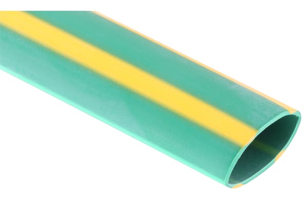 Product image for Yellow/green flame retardant tube,12.7mm