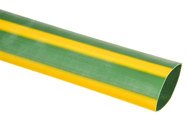 Product image for Yellow/green flame retardant tube,25.4mm