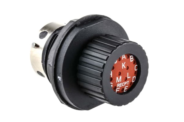 Product image for 0-12 WAY JAM NUT CHASSIS SOCKET,13A/30A