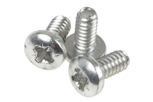 Product image for Steel cross pan head screw,4-40x1/4in