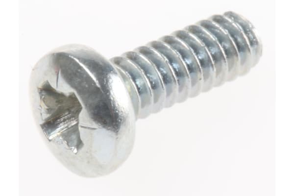 Product image for Steel cross pan head screw,4-40x5/16in