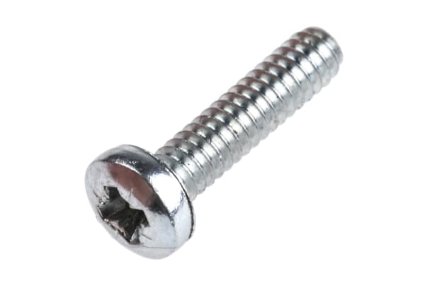 Product image for Steel cross pan head screw,4-40x1/2in