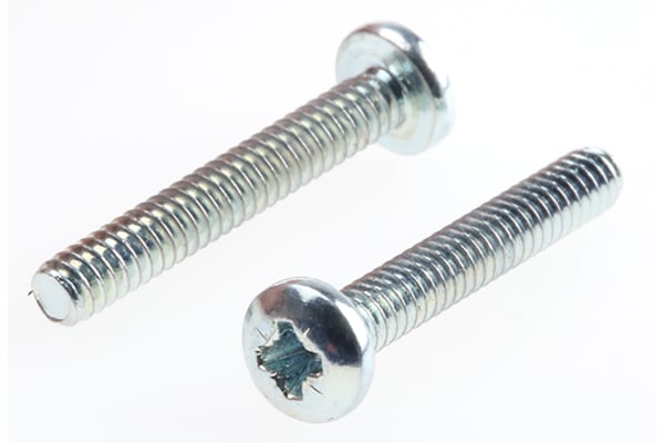 Product image for Steel cross pan head screw,4-40x3/4in