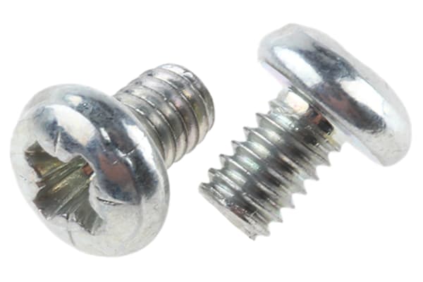 Product image for Steel cross pan head screw,8-32x1/4in