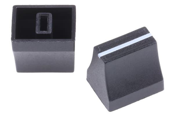 Product image for BLACK 2 SLOT NYLON SLIDER KNOB,12.5X10