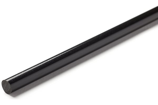 Product image for Black nylon 6 rod stock,1m L 25mm dia