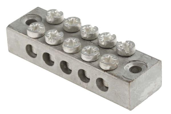 Product image for 5 way double screw earth terminal block