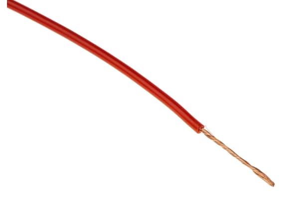 Product image for Red equipment wire,0.5sq.mm 100m