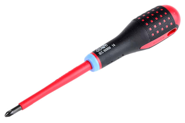 Product image for Pozidriv ergonomic screwdriver,No2x100mm