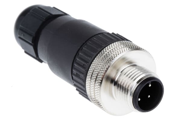 Product image for 4 WAY M12 RE-WIREABLE STRAIGHT PLUG,PG7