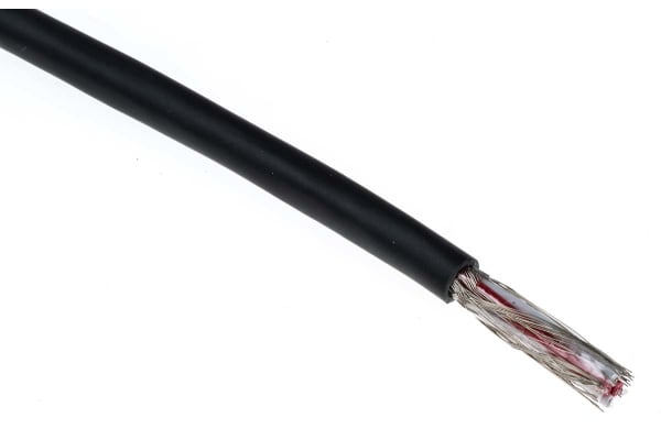 Product image for Black PVC 4 core PRT extension cable,25m