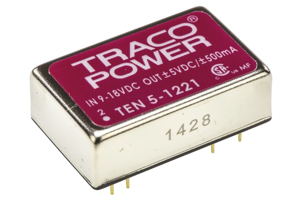 Product image for TEN5-1221 REGULATED DC-DC,+/-5V 5W