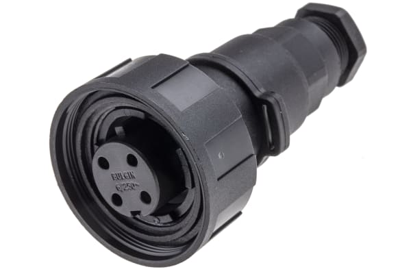 Product image for IP68 4way screw terminal cable socket,6A