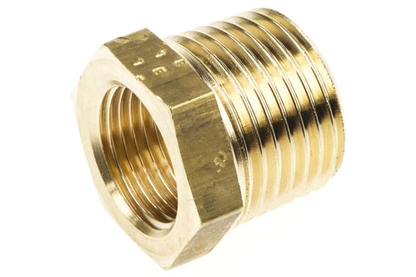 Product image for BRASS REDUCER,1/2 BSPT M X 3/8IN BSPP F