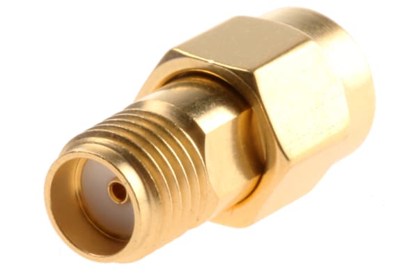 Product image for GOLD PLATED SMA PLUG TO JACK ADAPTOR