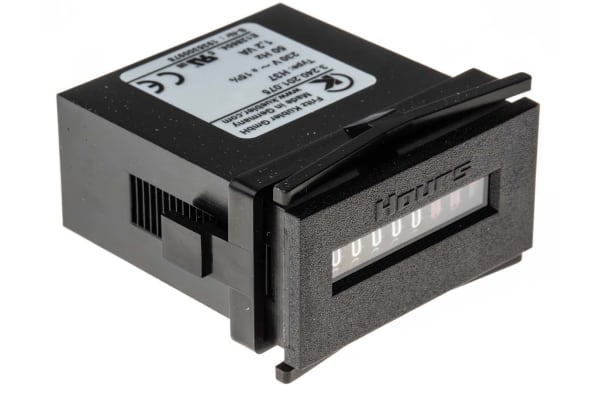 Product image for 7 DIGIT DIN HOUR METER,187-264VAC