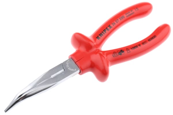 Product image for Bent snipe nose plier,1000V 200mm L