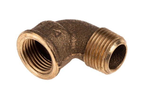 Product image for 90deg bronze equal elbow,1/2in BSPP M-F