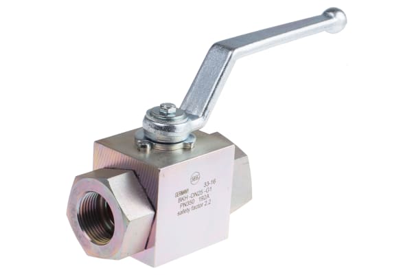 Product image for 1in BSPP two way steel ball valve