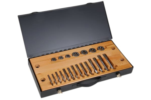 Product image for HSS tap & die set,1/4-3/4 UNC