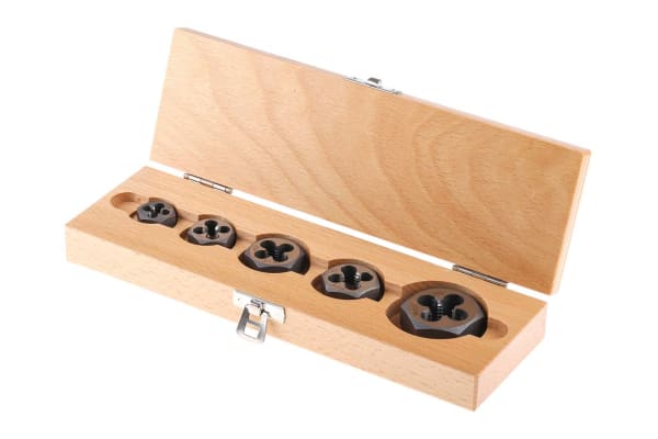 Product image for 5 piece UNC die nut set,1/4in-1/2in