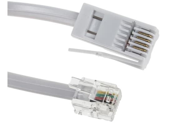 Product image for RJ11/BT USA/UK modem cable,3m length